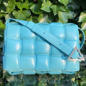 BOTTEGA VENETA Cassette Padded Intrecciato Leather Shoulder Bag